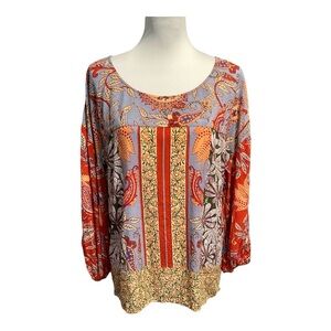 Anthropologie Sonrisa Paisley Top Size XS
